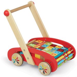 Andador abc  buggy tatoo de 30 cubos Janod