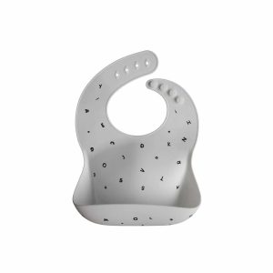 Babero silicona Letters Blanco