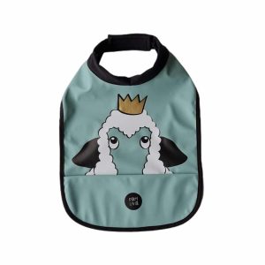 Babero de Cuello Alto Baby Livia Oveja Azul grisaceo