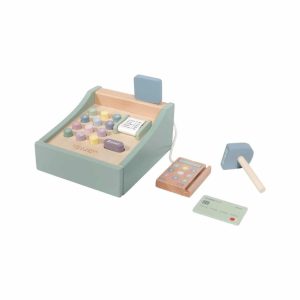 Caja registradora con escáner de juguete menta Little Dutch